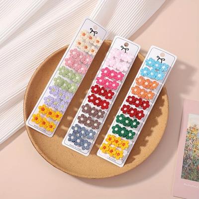 RAINBOW BOWS 10Pcs Cute Mini Flower Hair Clip Hairpins for Toddler Children Girl Lovely Clips Barrettes Headwear Accessories