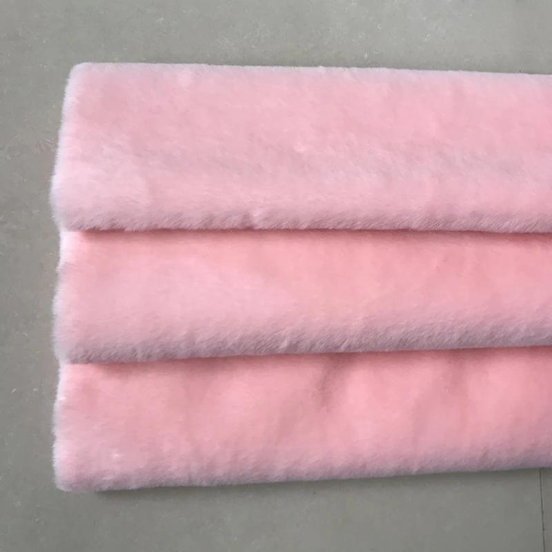 Short Plush Fabric Fur By The Meter for Pillowcases Clothing Sewing High-grade Soft Imitation Rabbit Hair Cloth Plain Thickened