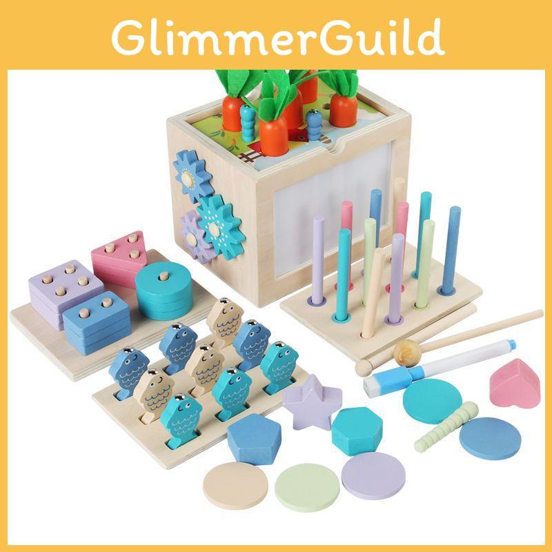 Childrens Wooden Educational Puzzle Toy With Shape Matching For Early Learning Development