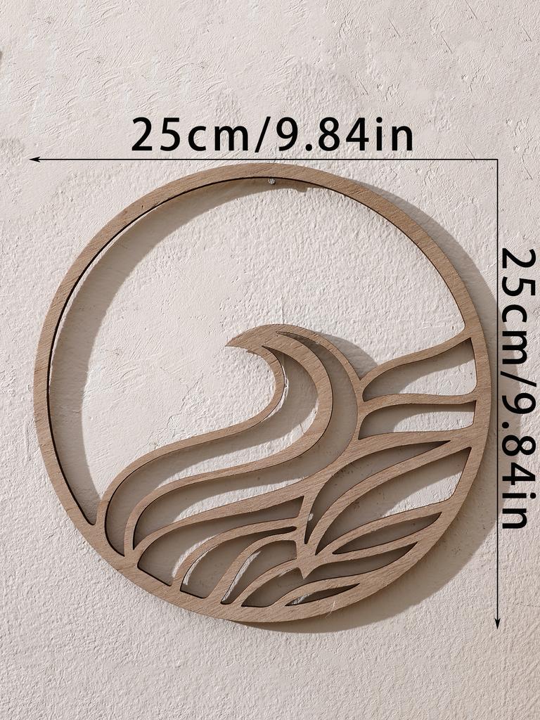 Natural Wooden Wall Hanging Wall Art Decor - Elements Design (Fire, Water, Earth, Air) Wood Hanging Wall Decor Boho Wall Accent