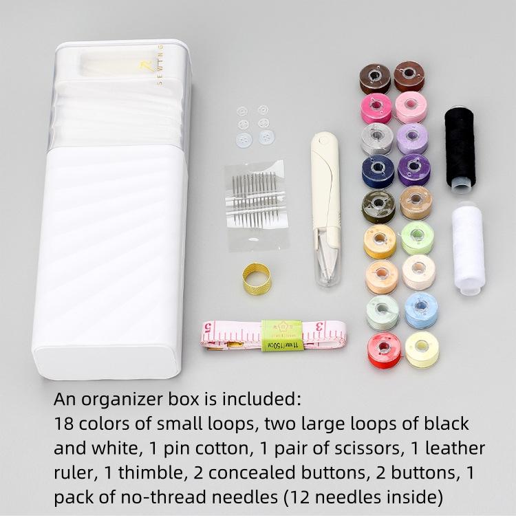 Needle and thread box set/Multifunctional portable double layer pull-out needle and thread box