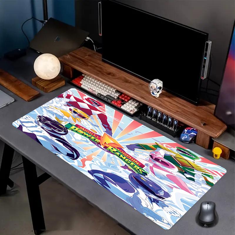 Mighty Morphin Power Rangers Print Mouse Pad, Anti‑Slip Desktop keyboard Mat, for PC Laptop Gaming Working Daily Use, Cool Festival Surprise Gift
