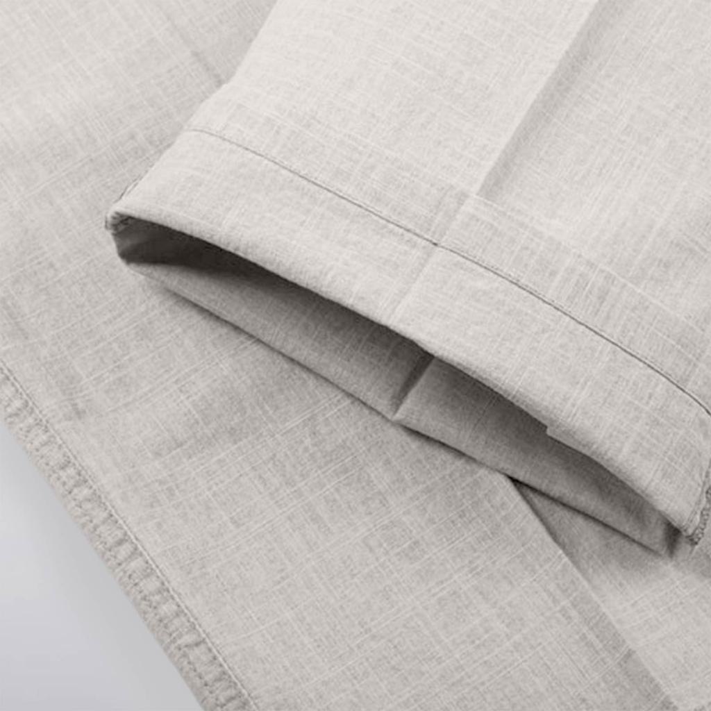 Men's Lightweight Casual Linen Pants High Straight Leg Loose Fit for Summer