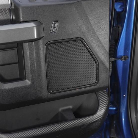 For Ford F150 15-20 Inner Door Speaker Frame Trim Decor Cover Bezels Accessories