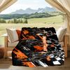 1PC Custom Name Motocross Thrill outdooor Flannel blankets Throw Blanket All-Season Throw Gift Bedspread for Couch, Bed, Camping Holiday Birthda