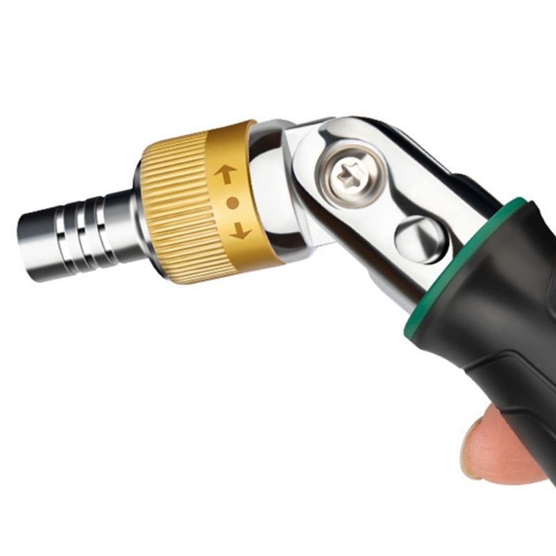 Professional Ratcheting Screwdriver Kit 10 Interchangeable Heads Carbon Steel Construction Ergonomic Grip Design