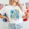 Women's Sweet Casual Printed Flower O-Neck Pattern Fashionable 90s Short Sleeve New Top Summer Women's Clothing Art T-Shirt