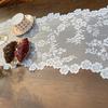 Vintage Lace Table Runner Hollow Flower Pattern Reusable Table Flag for