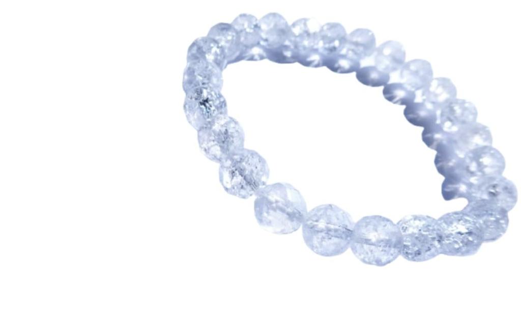 Leaf Stone from Good Complete Crack Quartz Bracelet for Men and Power Natural 8mm Round AAA Grade 16cm [Protection Evil, Fortune, Purification] Women,