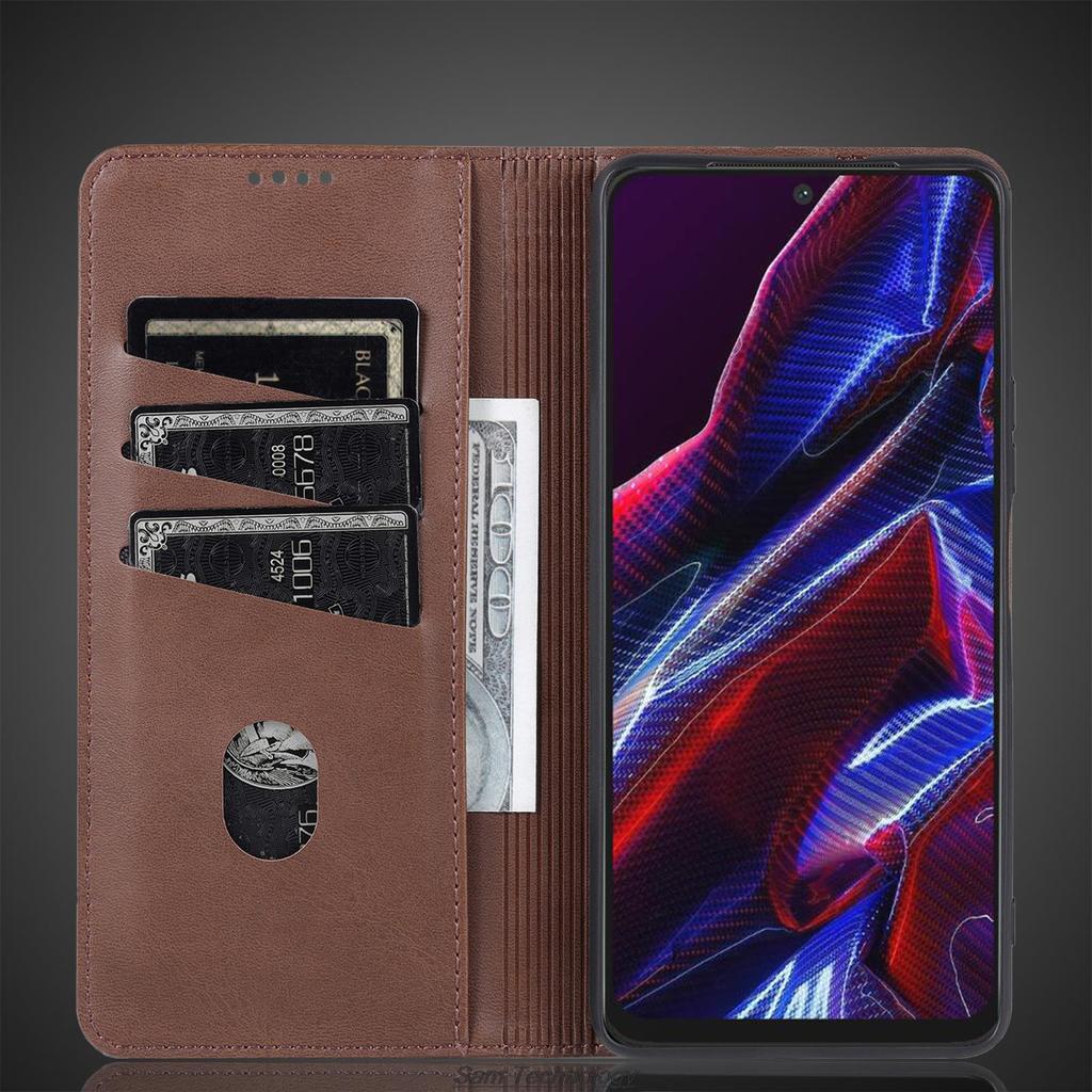 Deluxe Magnetic Adsorption Leather Fitted Case for Xiaomi POCOPHONE POCO X5 Flip Cover Protective Case Capa Fundas Coque