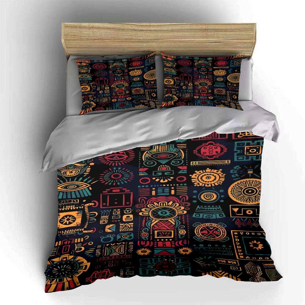 Geometric and tribal motifs. Bedding sets Duvet cover sets Duvet covers Pillowcases(1 * Duvet Cover 2 * Pillowcases without duvet insert)