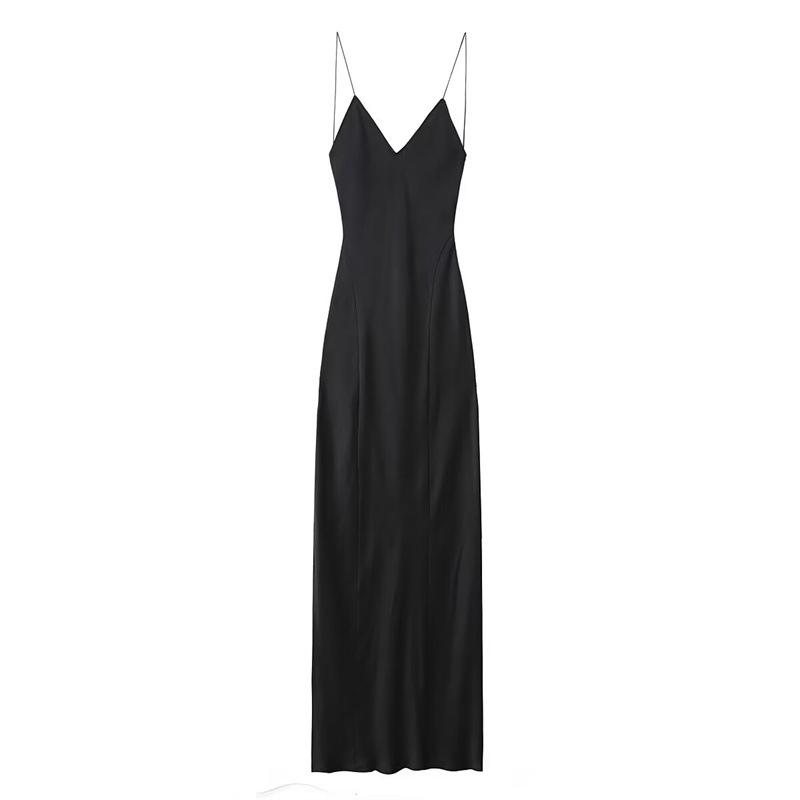 European & American Style Silk Satin Winter Camisole Dress 2025 - Model 8325840 Medium чёрный