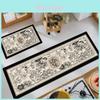 Pvc Kitchen Mat With Geometric Pattern Waterproof Oilproof Nonslip For Home Use