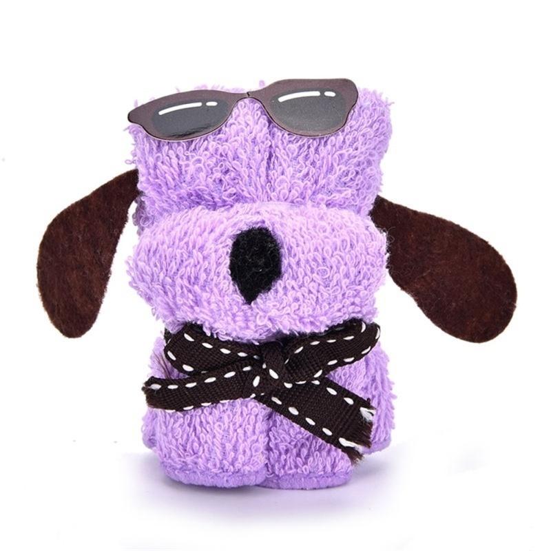 Čtvercový ručník ve tvaru psího dortu, bavlněná žínka, svatební dárky k narozeninám, dárek k narozeninám, dárek k svatbě