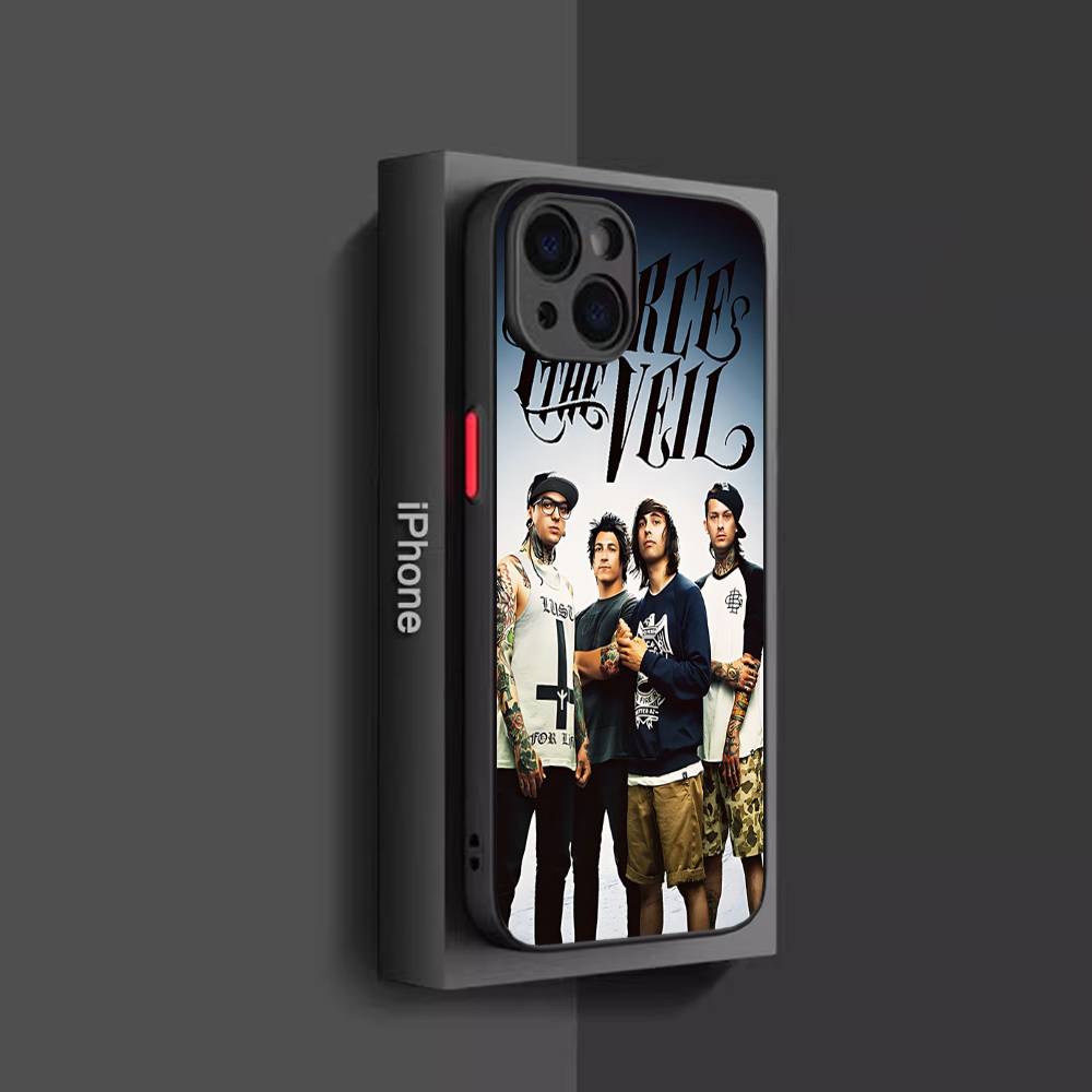

P-Pierce The V-Veil Band For IPhone 11 12 13 14 15 16 Pro Max Plus X XS MAX Shockproof Matte Back Cover iphone 16