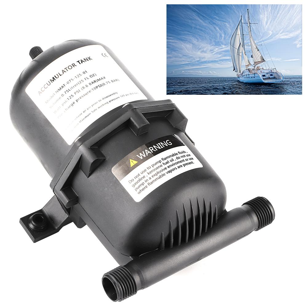 125PSI Accumulator Pressure Control 0.75 L 125PSI Waterproof for Marine RV Boat Accumulator