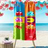 Pac-Man Custom Name Print Beach Towel, Large Soft Quick Dry Towel for Beach Camping Swimming