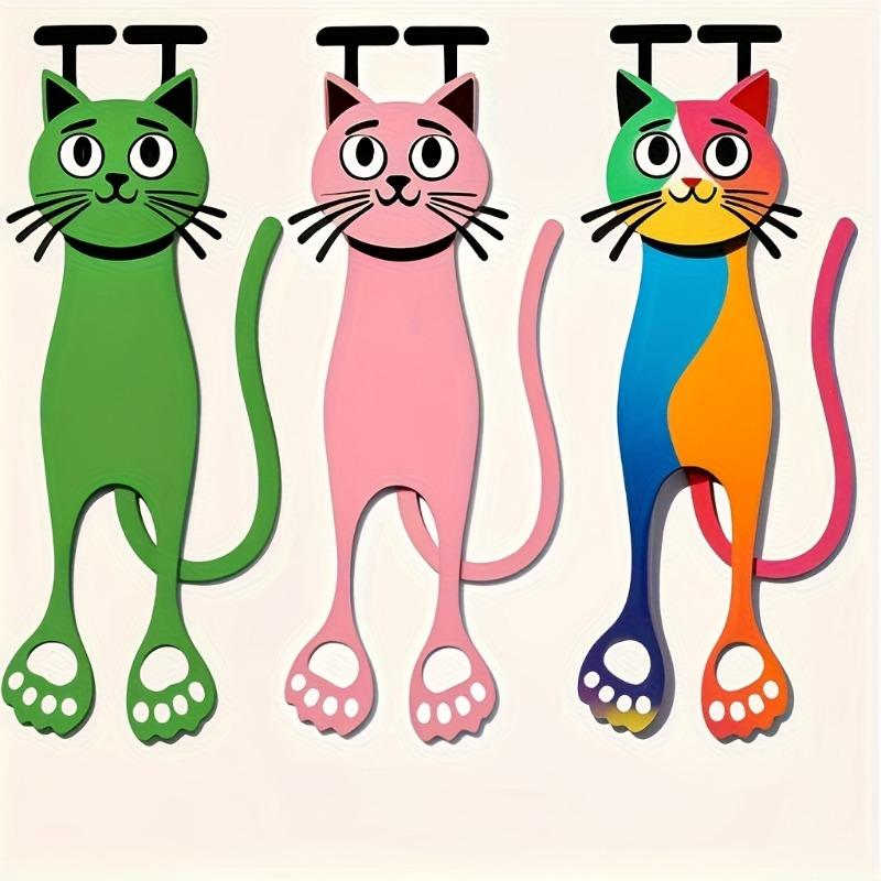 

2D Acrylic 3-Piece Cat Bookmark Set 3pcs разноцветный