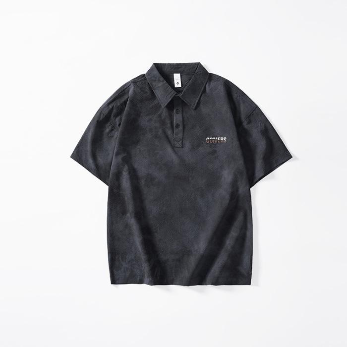 New American Polo Shirt for Summer for Men's Thin Large Size Loose Half-sleeved Shirt