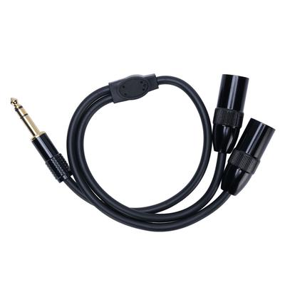 Cavo Doppio XLR Maschio 6,35mm Stereo Sbilanciato Convertitore BLE Cavo Sdoppiatore Y per