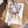 Luxury Silk Scarf for Women Hijab Bandana Fashion 70*70cm Square Scarves Handkerchief Design Shawl Wraps Echarpe Foulard
