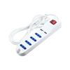 16A Double USB Italian-Style Power Strip, 1.5m Extension Cord