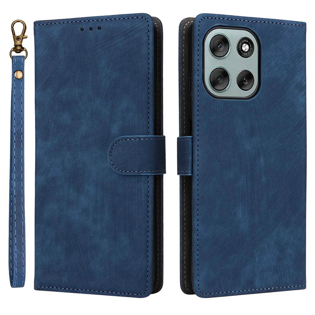 For Motorola Moto G56 5G Case Wallet RFID Blocking PU Leather Phone Cover Stand with Strap