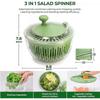 5 In 1 Vegetable Spin Chopper, Salad Spinner with Slicer, Lettuce Spinner Dryer