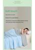 Cool Silk Pure Color Summer Quilt - Lightweight, Machine Washable, Thin Blanket for Air Conditioning