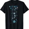 Snowflakes Winter Holiday Icy Crystals Theme Snow T-Shirt