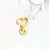 Peach Heart Candy Color Spray Paint Keychain Clasp—DIY Heart-Shaped Connector Ornament
