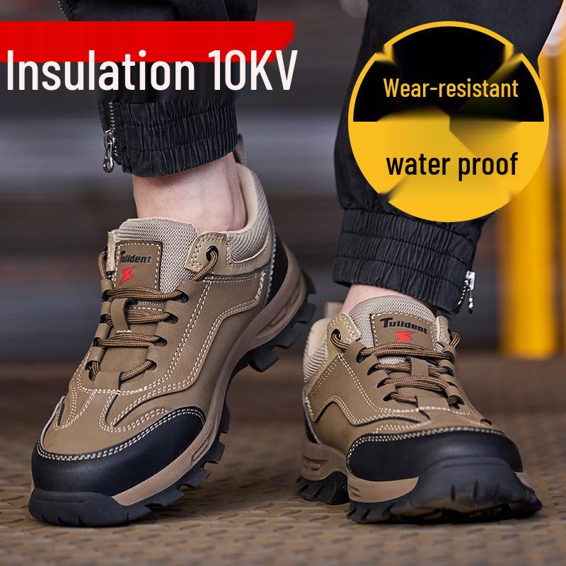 Scarpe Antinfortunistiche Imbottite da Uomo - Antishock, Antiperforazione, Comode, Traspiranti, Antiscivolo, Resistenti all'Usura per Elettricisti e Lavoratori Edili