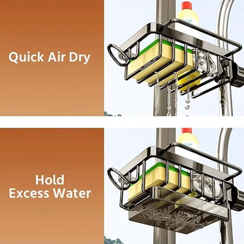 Küche Spüle Wasserhahn Regal Schwamm Gericht Tuch Rack Halter Racks Lagerung Organizer