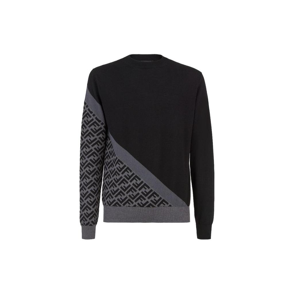 Fendi Ff Jacquard Crewneck Jumper FZX091AQKWF0QA1