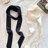 Fashion Women Narrow Solid Color Long Silk Scarf Satin Neck Tie Handle Bag Ribbons Luxury Headbands Skinny Scarves Neckerchief