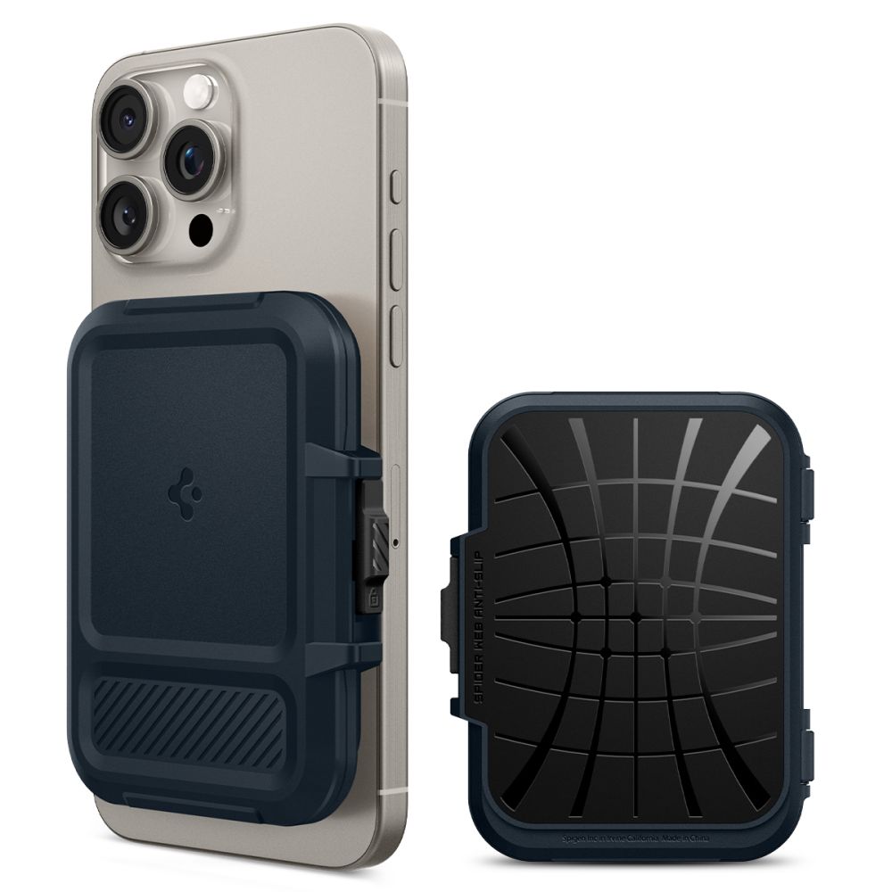 Spigen Lock Fit Magsafe Universal Magnetic Card Holder Metal Slate