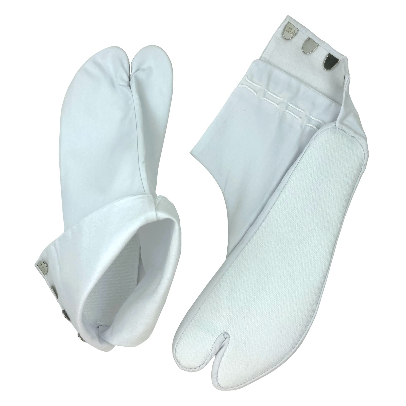 

[Bunraku] Bunraku Tabi (Japanese split-toe socks), Cotton Broadcloth, 4-hook closure, White, 30.0cm