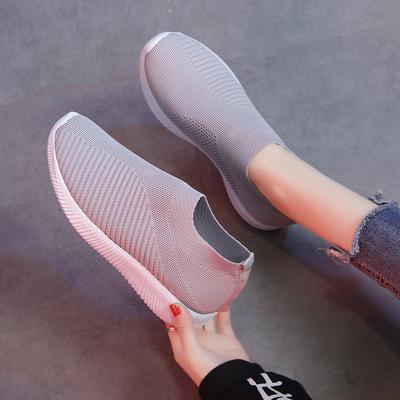 Fashion Spring Women Casual Knitting Sock Sneakers Stretch Flat Loafers Woman Platform Sneakers Ladies Running Shoes Female Footwear