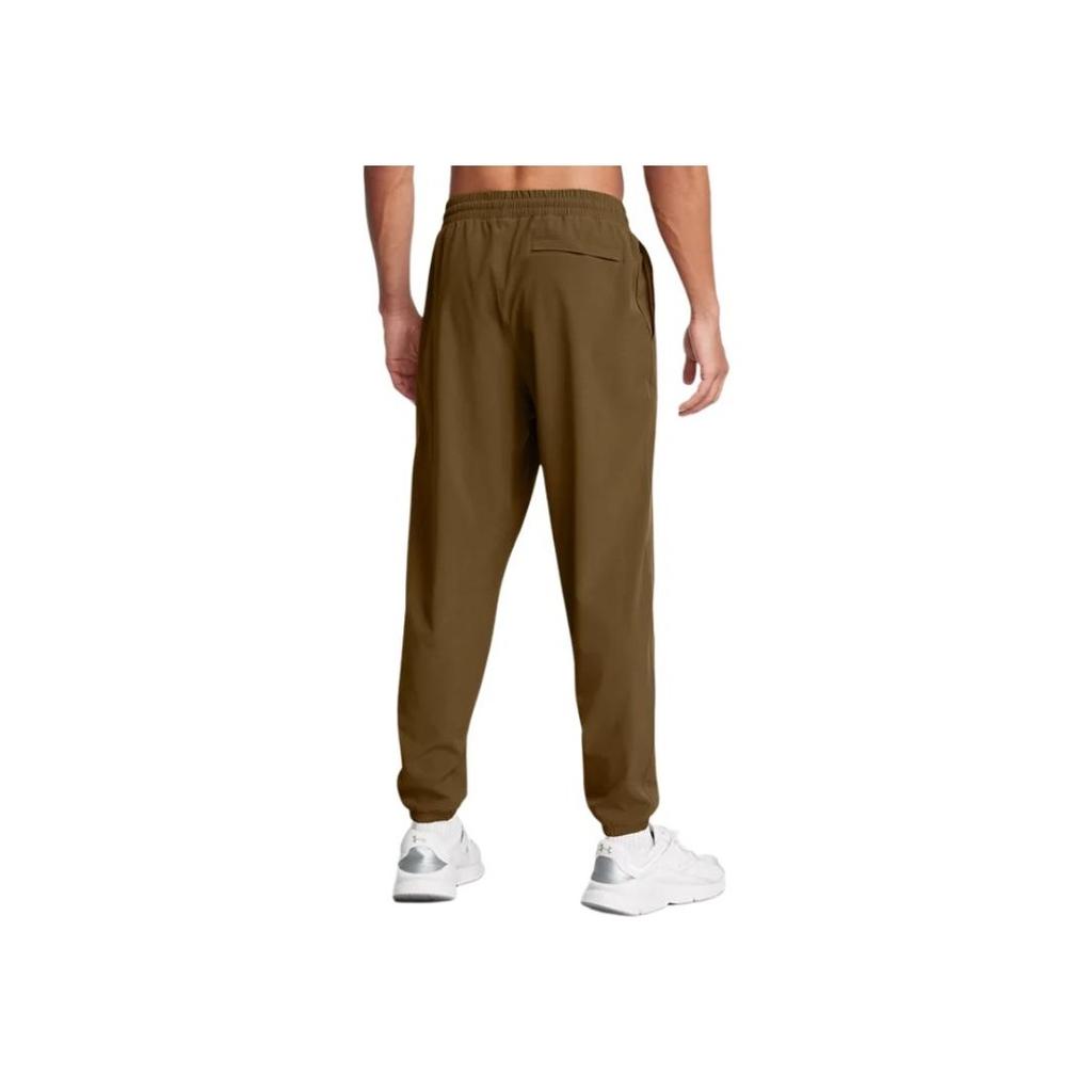 Under Armour Woven Series Vibe Solid Fashion Comfortable Soft Casual Pants Men Pants Coyote 1386557-498