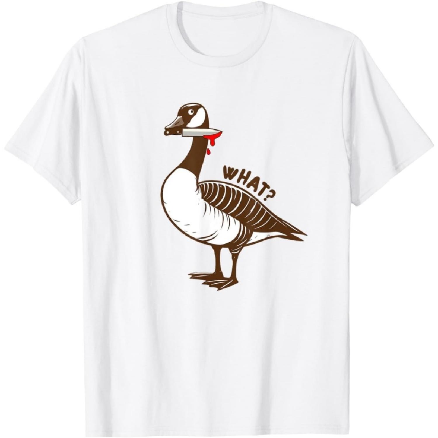 YUZBHOME Canadian Goose Murder Funny Cobra Chicken Hunter What T-Shirt S