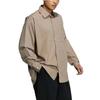adidas Camicia Originali Tinta Unita con Bottoni Maniche Lunghe Unisex Marrone HU1231