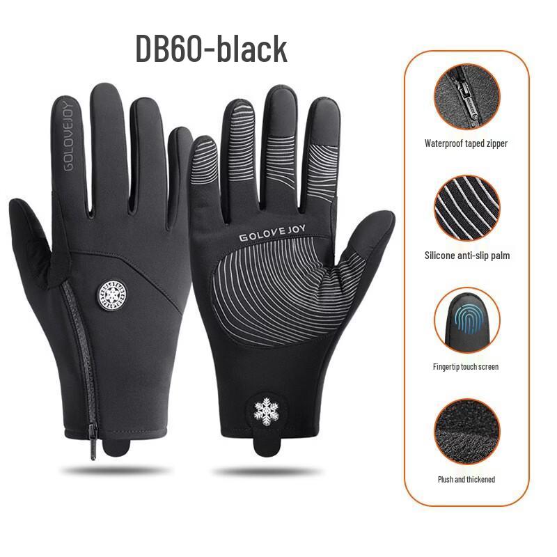 Fleece-Lined Winter Cycling & Ski Gloves
