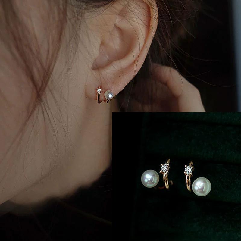 925 Silver Geometry Stud Earrings For Women Frosted Versatile Jewelry Gift Office Party Wear
