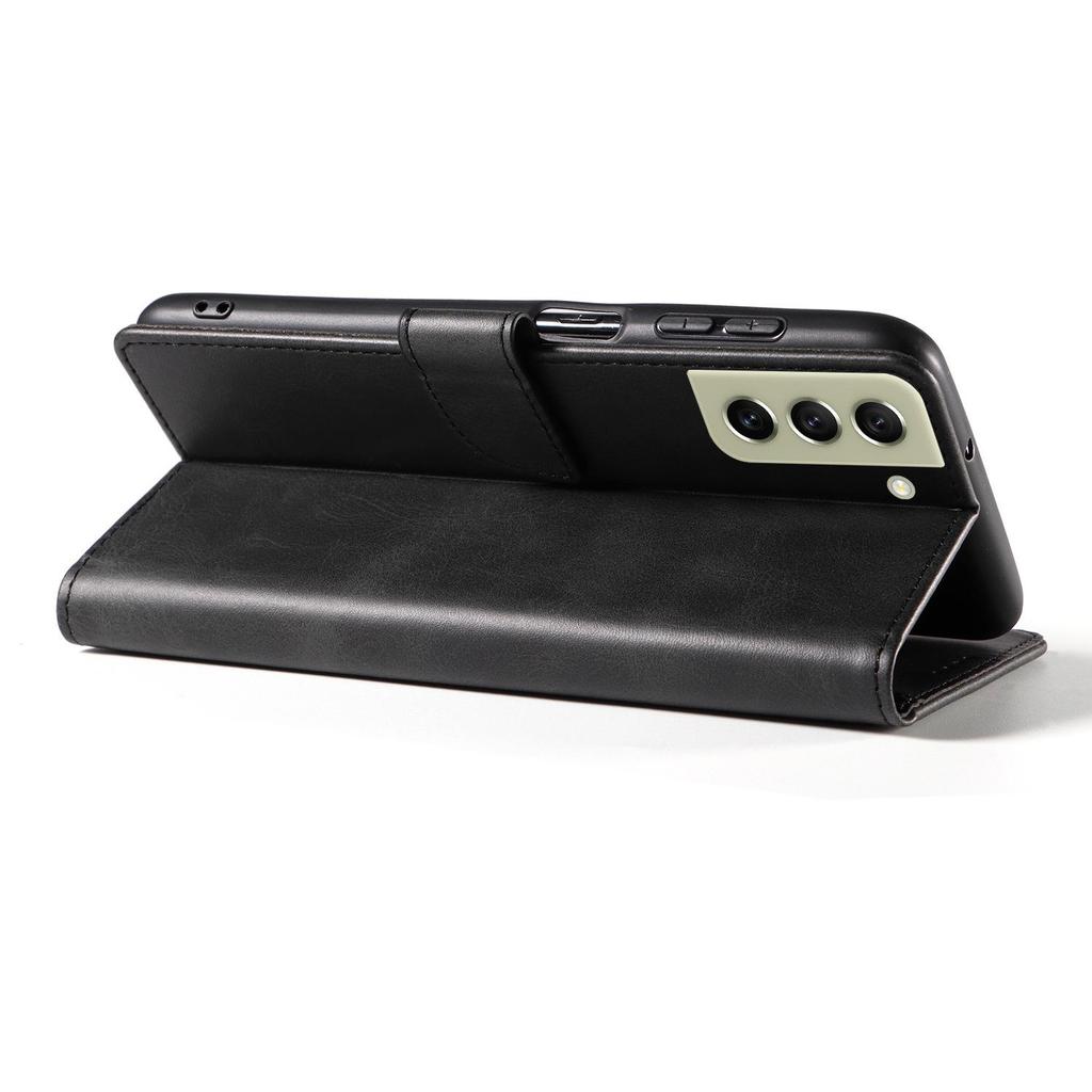Samsung S21FE Leather Case with Calf Pattern and Flip Cover