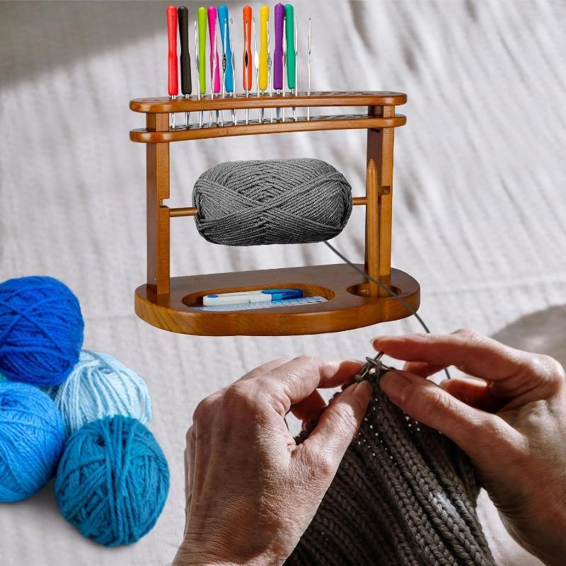 Wooden desktop crochet yarn beaded multi-layer storage rack Wool storage rack Desktop crochet rack