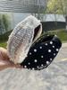 New Beaded Lace Headband Wide-Brimmed Knotted Headband Women's Fashion Face Wash Sweet Retro Headwear