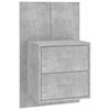 Vidaxl Headboard with Cabinets, Concrete Gray, Wood-Based Material