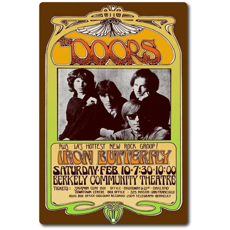 

The Doors Band Tin Sign, Vintage Metal Wall Decor for Bar Pub Home