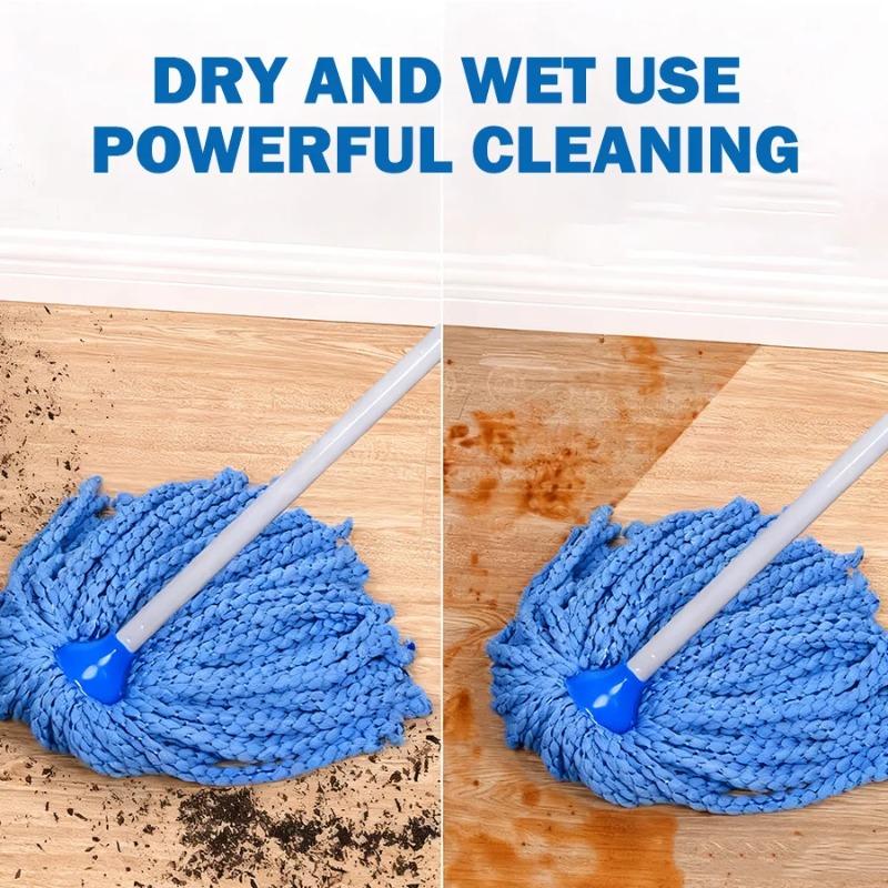 1PC 2-in-1 Wet & Dry Mop  Ideal for Hardwood Floors Tiles Laminate & Marble  Absorbs Spills  Sweeps Dust Hair  Perfect for Ki