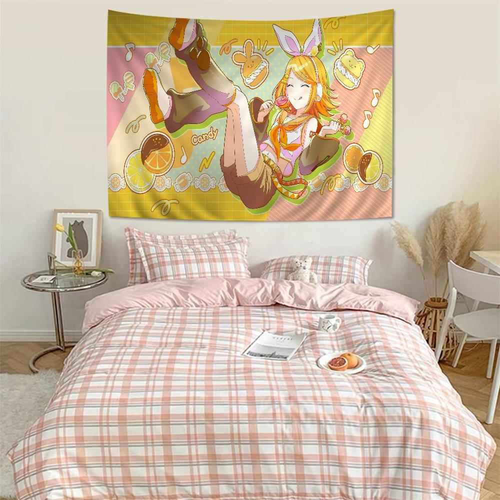VOCALOID Virtual Singer Miku Printed Large Wall Tapestry Cheap Hippie Wall Hanging Bohemian Wall Tapestries Mandala Home Decor